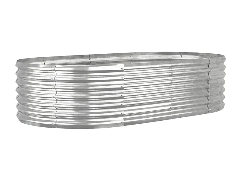 Jardinière bac lit surélevé argenté 152 x 80 x 36 cm 02_0039716