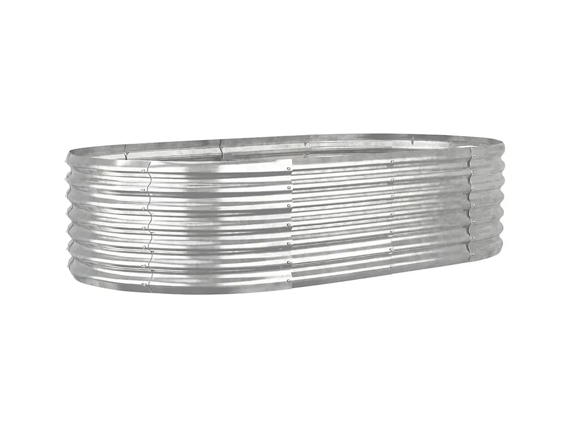 Jardinière bac lit surélevé argenté 152 x 80 x 36 cm 02_0039716