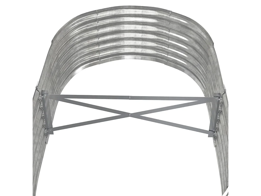 Jardinière bac lit surélevé argenté 152 x 80 x 36 cm 02_0039716