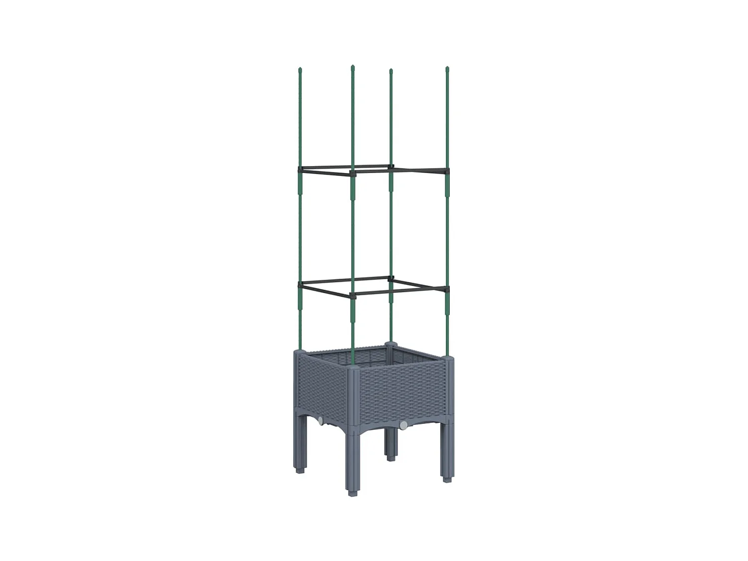 Jardinière bac lit surélevé grise 40 x 40 x 142 cm 02_0038295