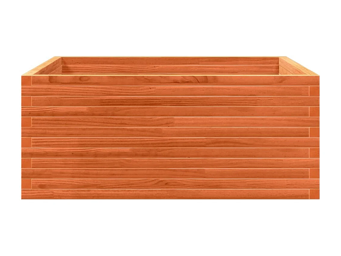 Fioriera rialzata per giardino fiorito terrazza cerata 110 x 110 x 46 cm legno massello di pino marrone 02_0038427
