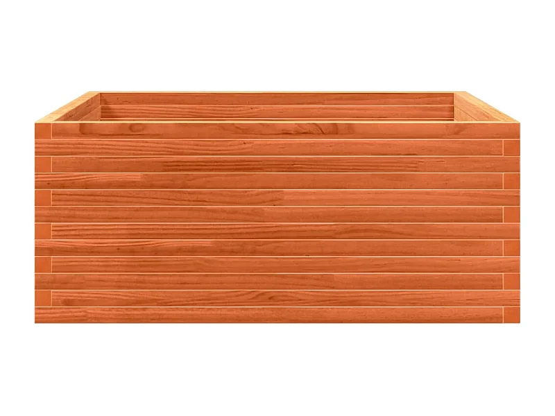 Fioriera rialzata per giardino fiorito terrazza cerata 110 x 110 x 46 cm legno massello di pino marrone 02_0038427