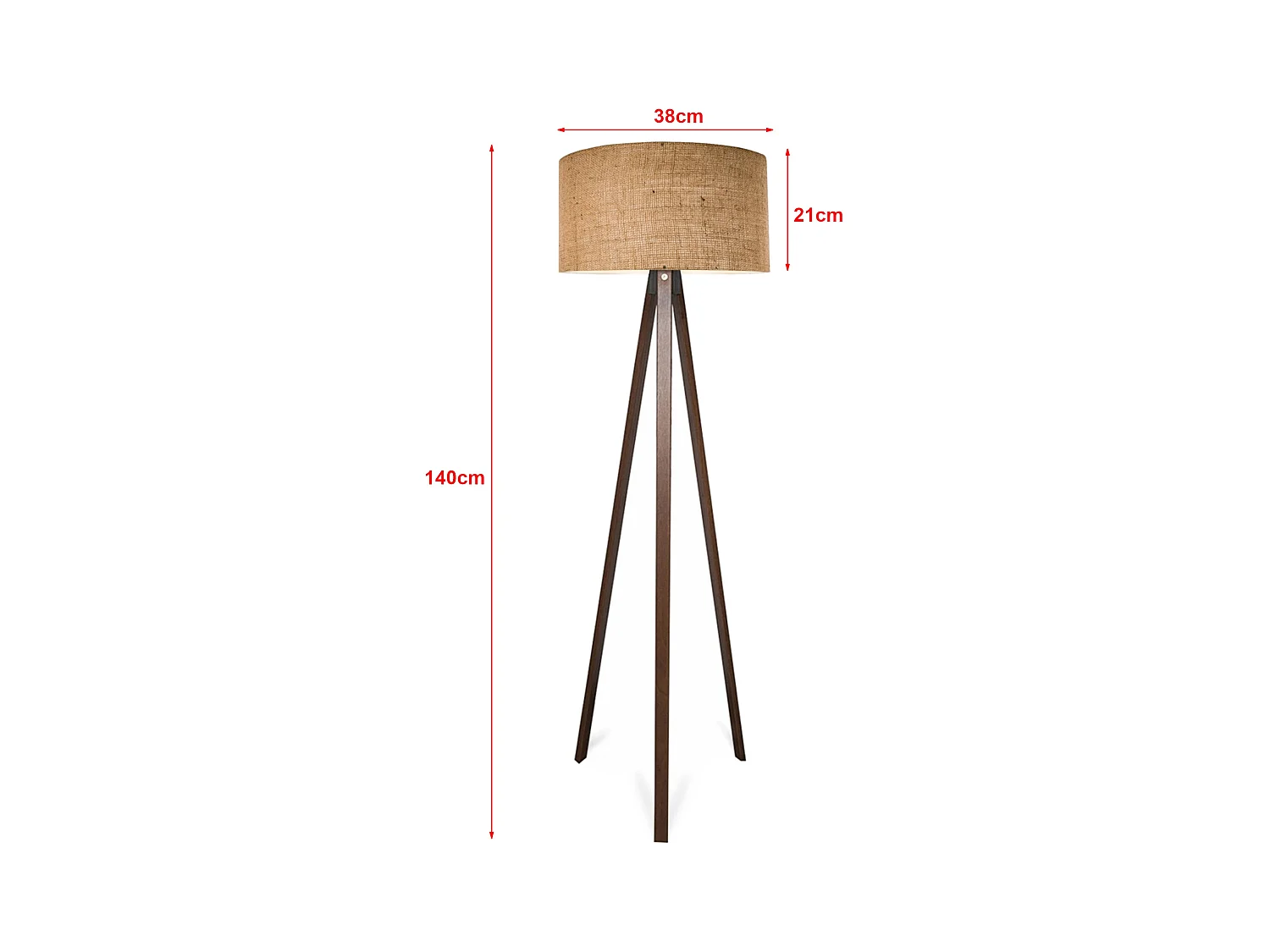 Lampadaire lampe lumière luminaire bois marron 38 x 38 x 140 cm 03_0007295