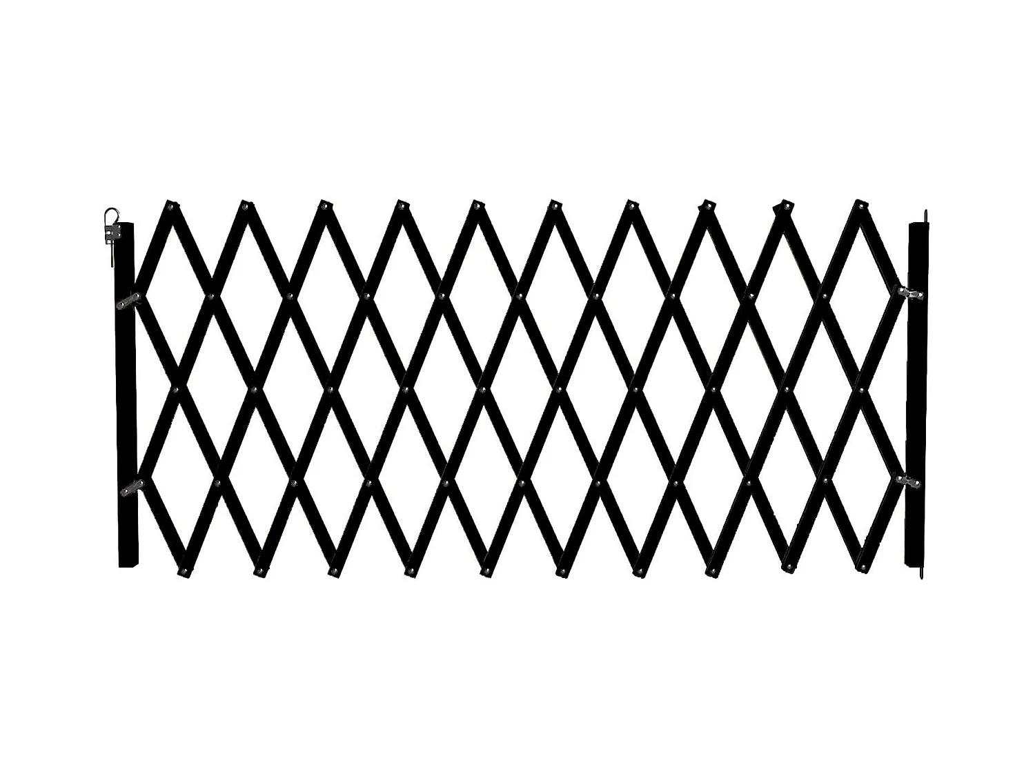 Barrière animaux rétractable Stop'Max Noir hauteur 83cm et largeur de 60 à 230cm