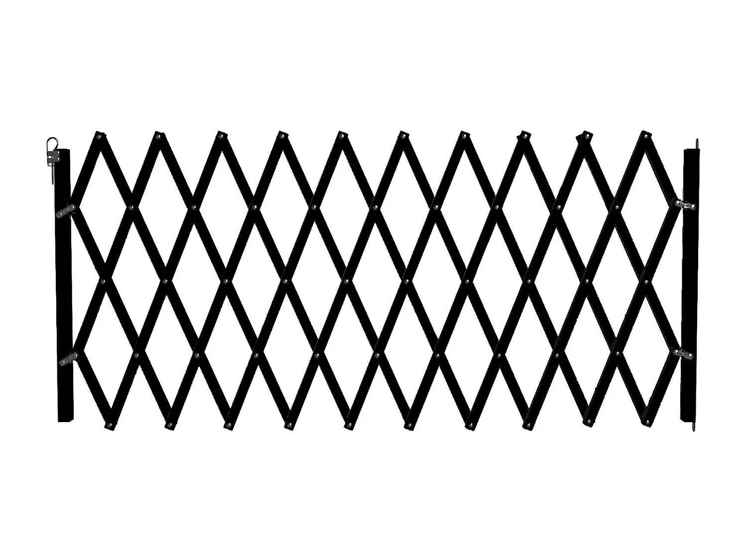 Barrière animaux rétractable Stop'Max Noir hauteur 83cm et largeur de 60 à 230cm