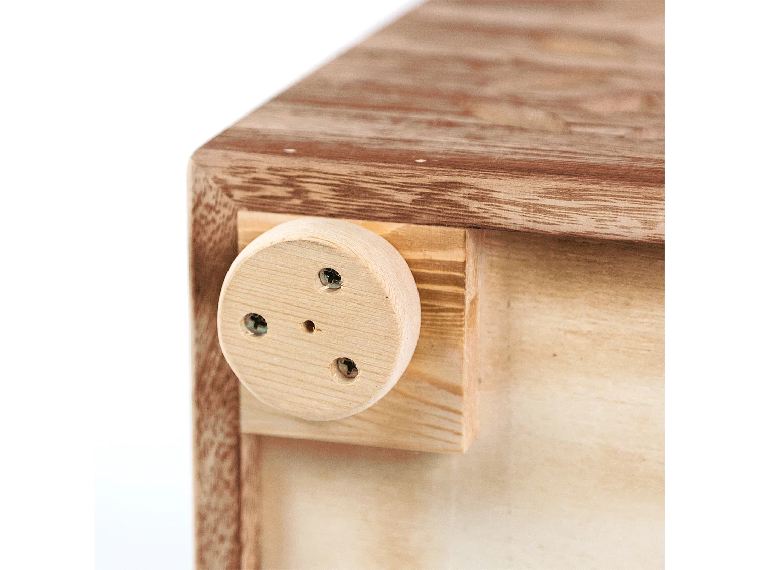 Mesa auxiliar 39x40x40 cm cubo de madera marrón para luz de mesita de noche