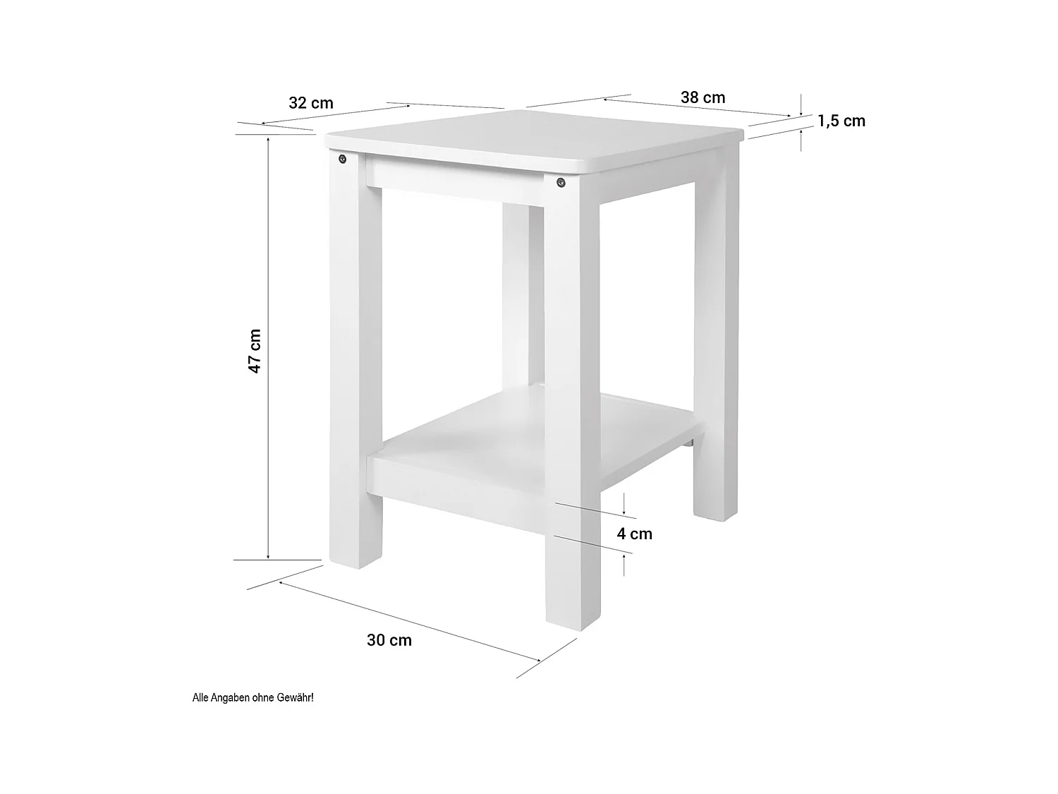 Tabouret 30x47x32 cm Bois de pin