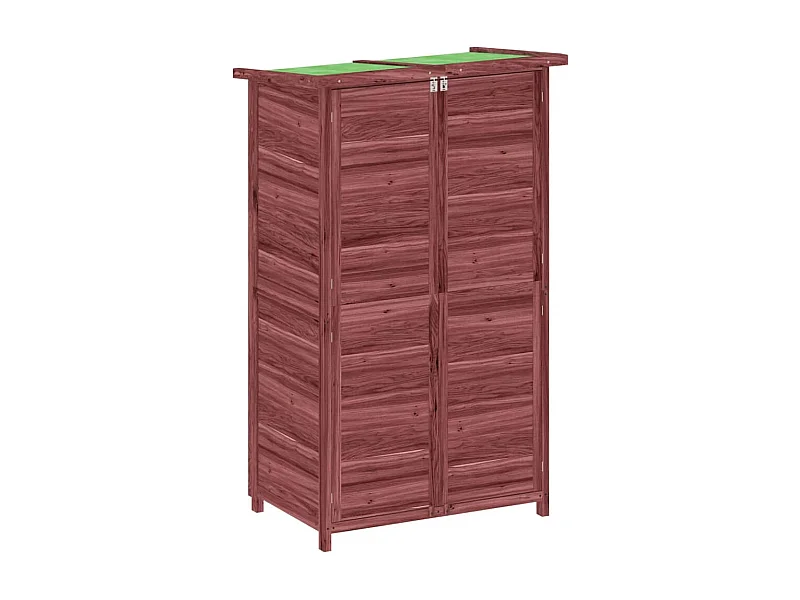 Cabana de jardim casa de armazenamento galpão externo galpão de ferramentas robusto mocha 83 x 57 x 140 cm madeira maciça pinho marrom 02_0022427