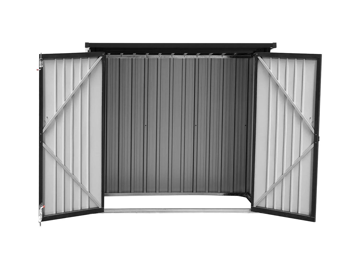 Abri de jardin cabane argenté 145 x 86 x 135 cm 14_0008107