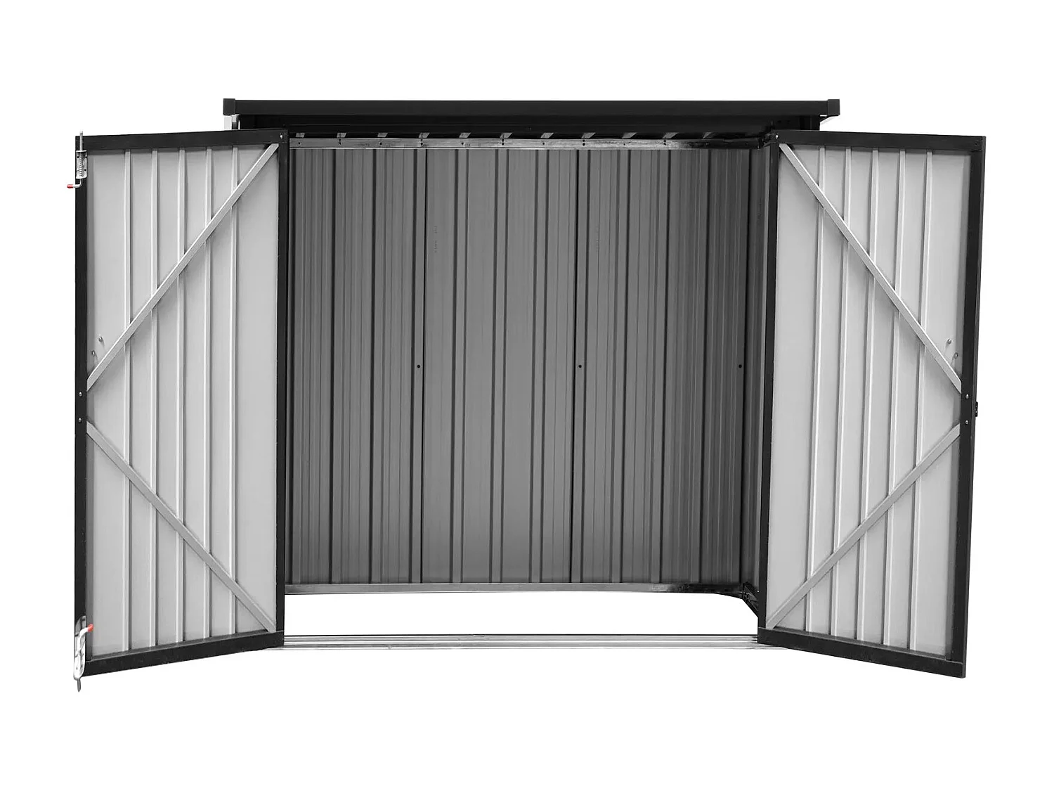 Abri de jardin cabane argenté 145 x 86 x 135 cm 14_0008107
