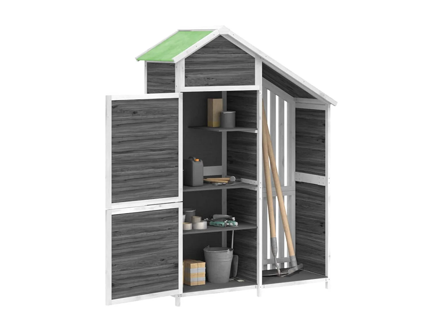 Abri de jardin cabane bois marron 120 x 53.5 x 170 cm 02_0022414