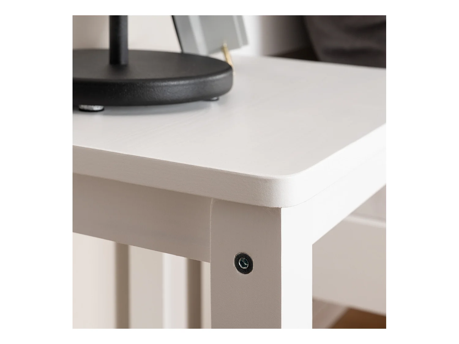 Ensemble de tabourets en bois 30x32x47 cm blanc