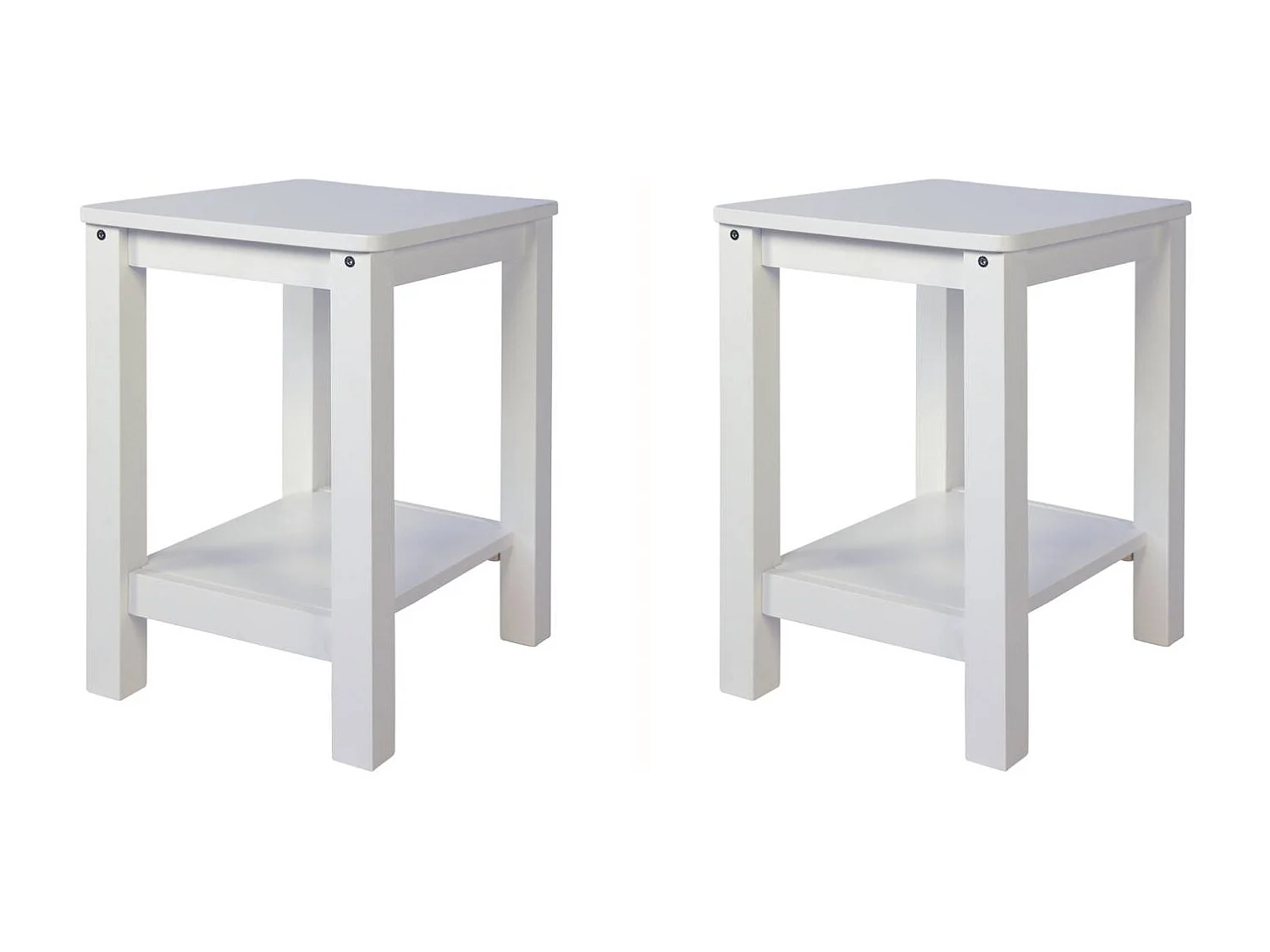 Holzhocker-Set 30x32x47 cm, weiß