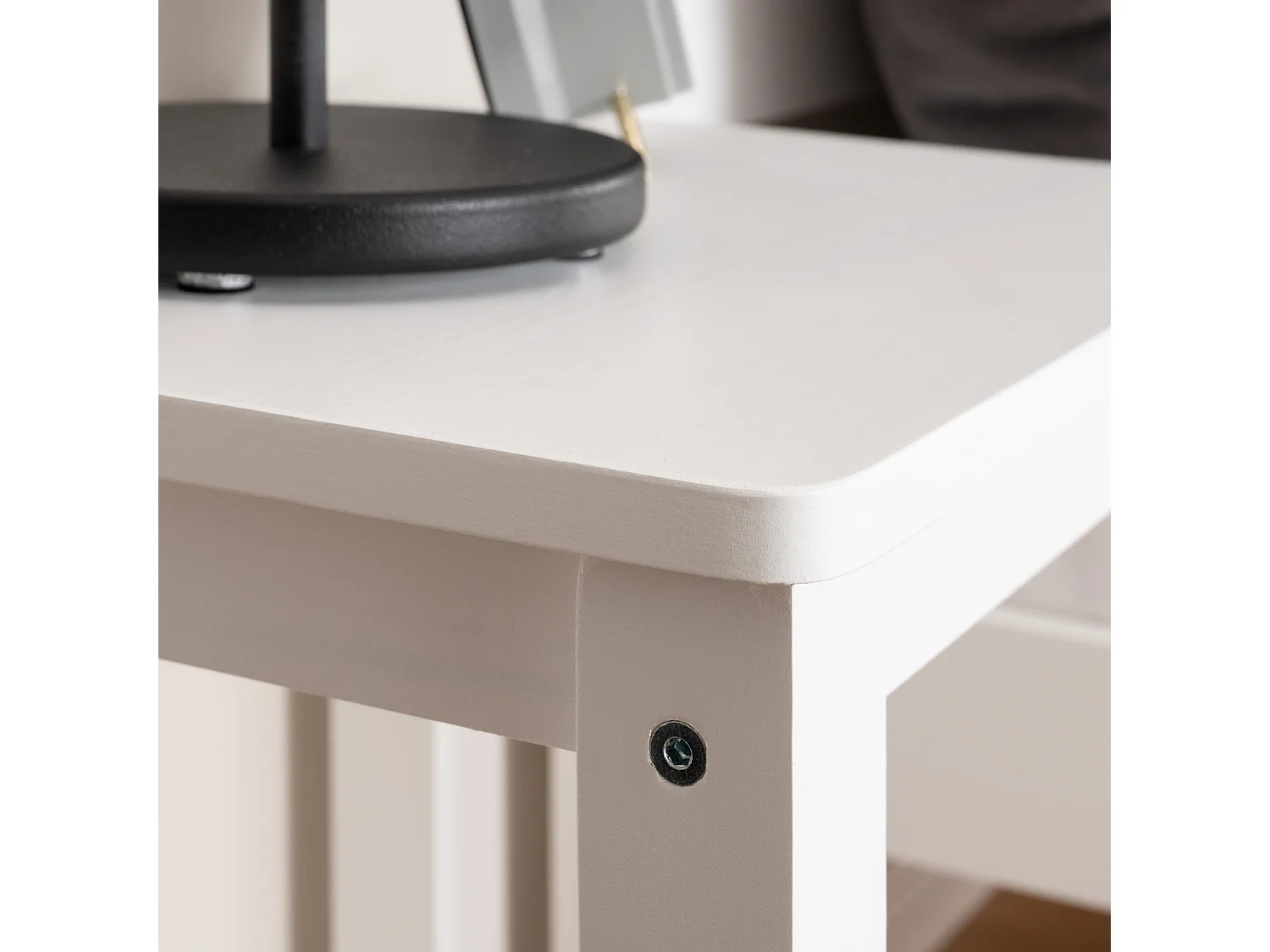 Holzhocker-Set 30x32x47 cm, weiß