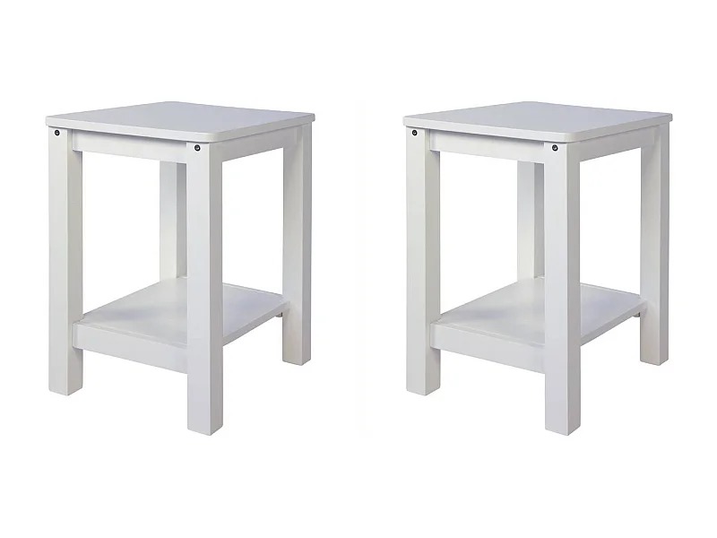 Holzhocker-Set 30x32x47 cm, weiß