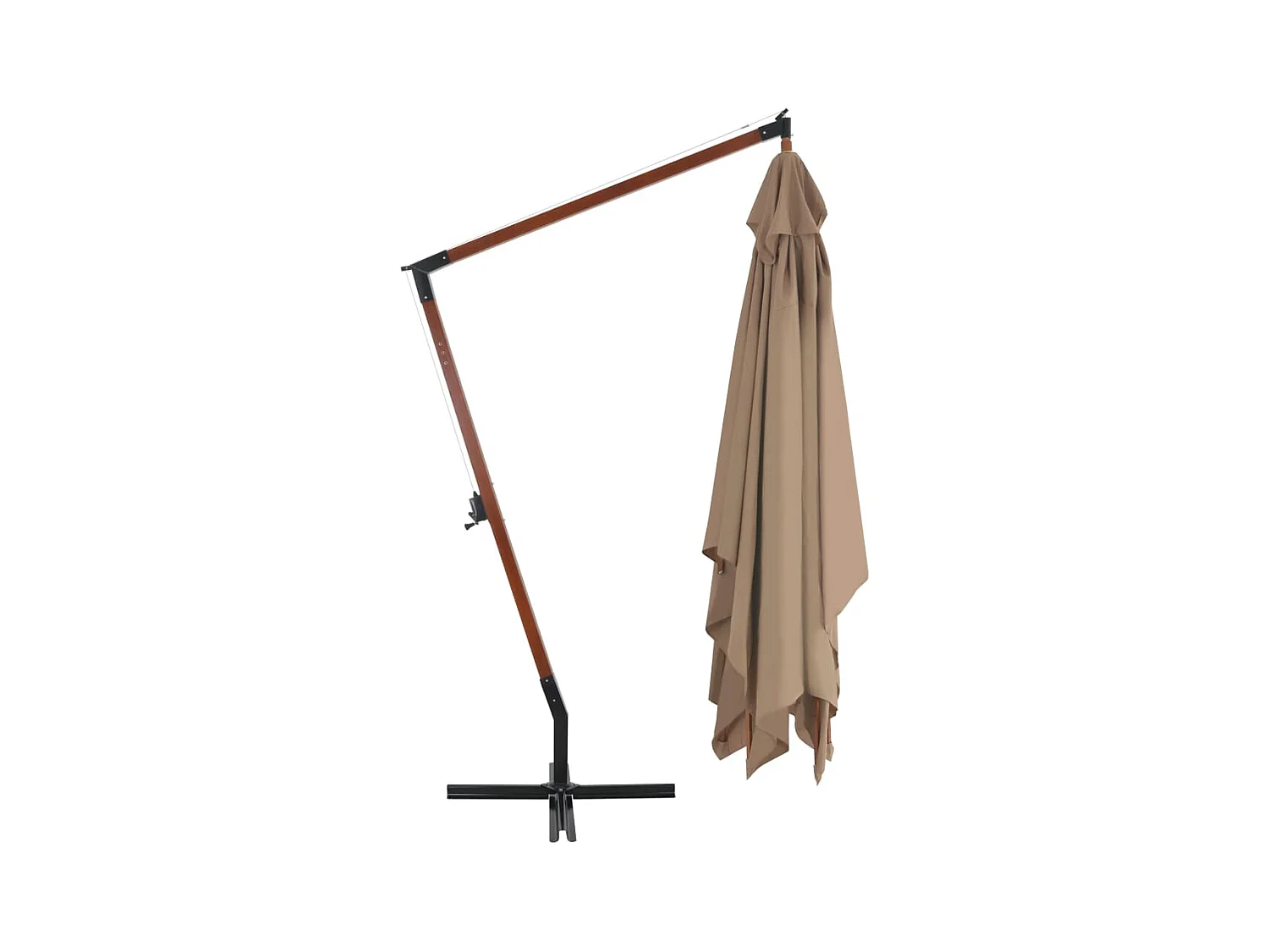 Parasol meuble de jardin bois marron 02_0008627