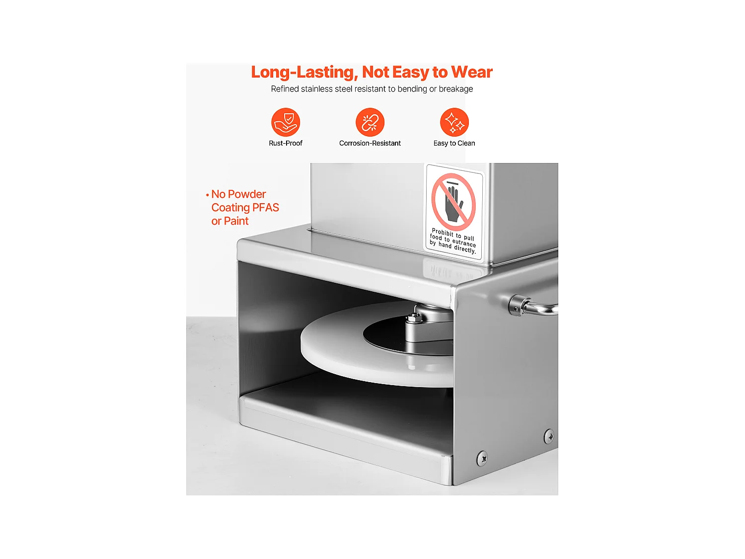 Presse à Pâtes SucceBuy Électrique, Plaque 15 cm, Presse à Pizza en Acier Inoxydable, Formeuse à Pizza Commerciale à Épaisseur Réglable, pour Cafés