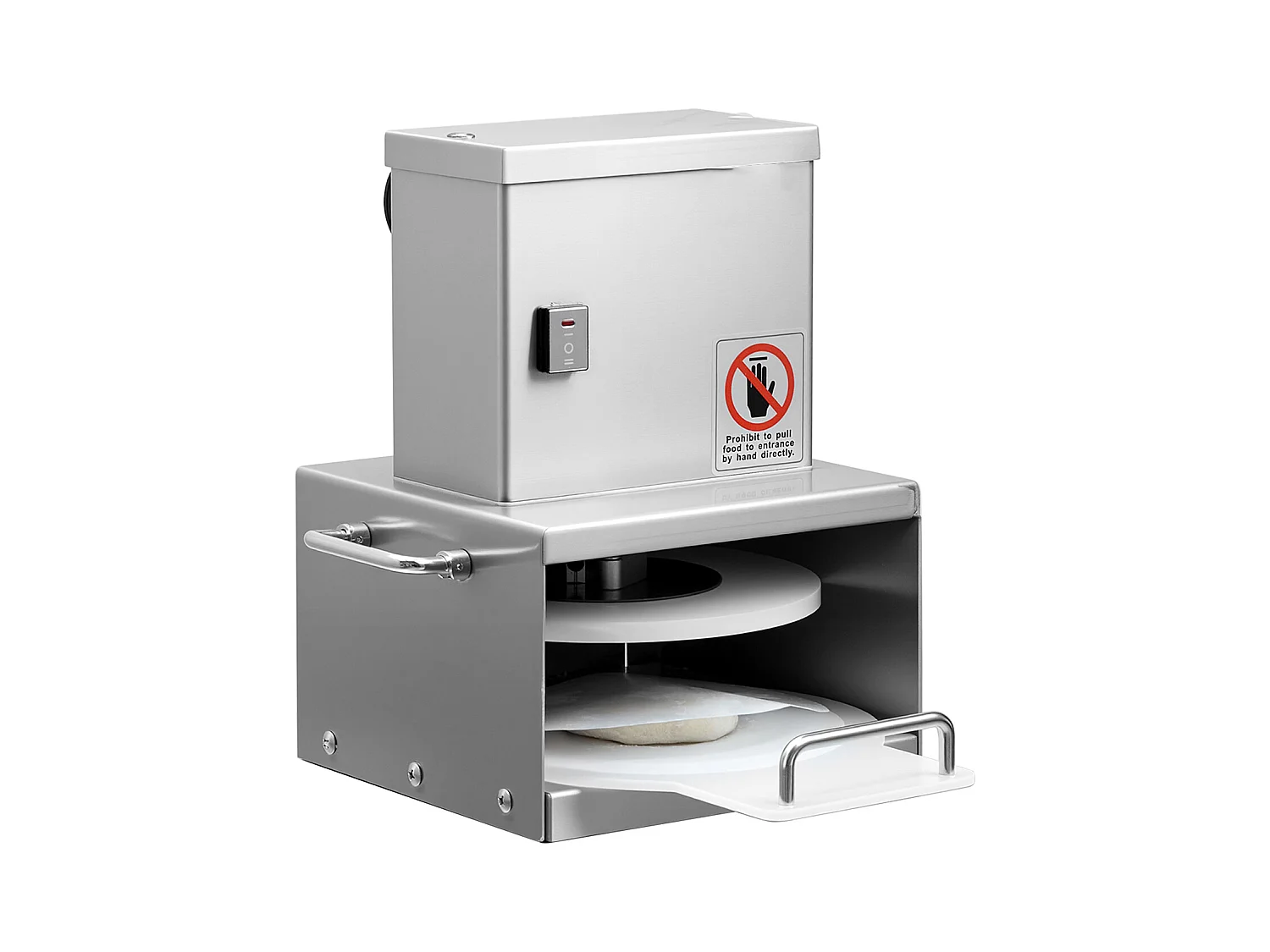 Presse à Pâtes SucceBuy Électrique, Plaque 15 cm, Presse à Pizza en Acier Inoxydable, Formeuse à Pizza Commerciale à Épaisseur Réglable, pour Cafés