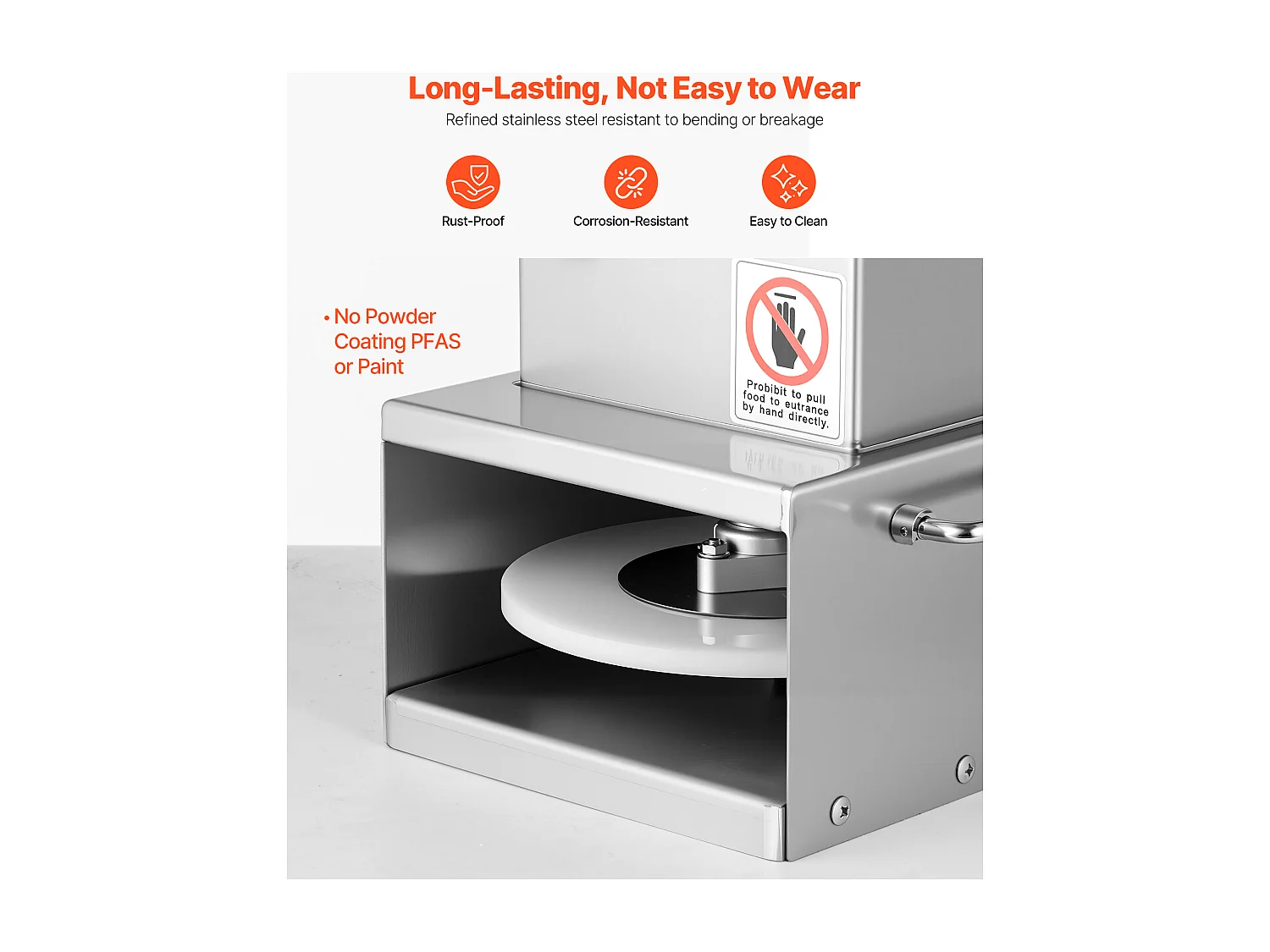 Presse à Pâtes SucceBuy Électrique, Plaque 15 cm, Presse à Pizza en Acier Inoxydable, Formeuse à Pizza Commerciale à Épaisseur Réglable, pour Cafés