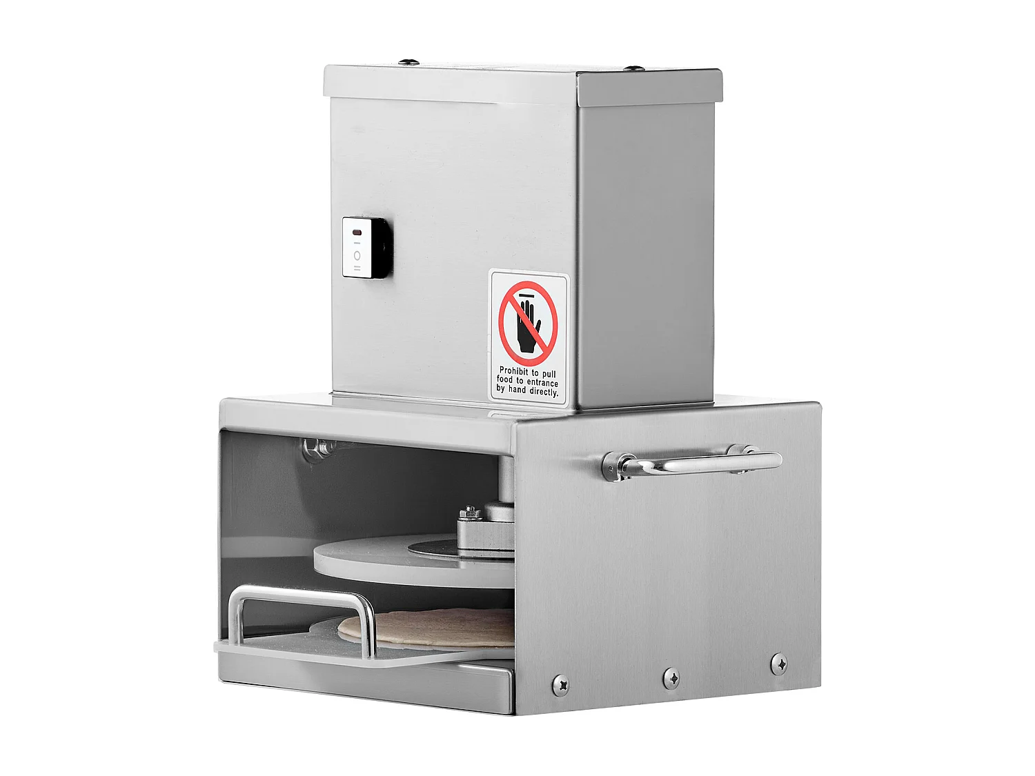 Presse à Pâtes SucceBuy Électrique, Plaque 15 cm, Presse à Pizza en Acier Inoxydable, Formeuse à Pizza Commerciale à Épaisseur Réglable, pour Cafés