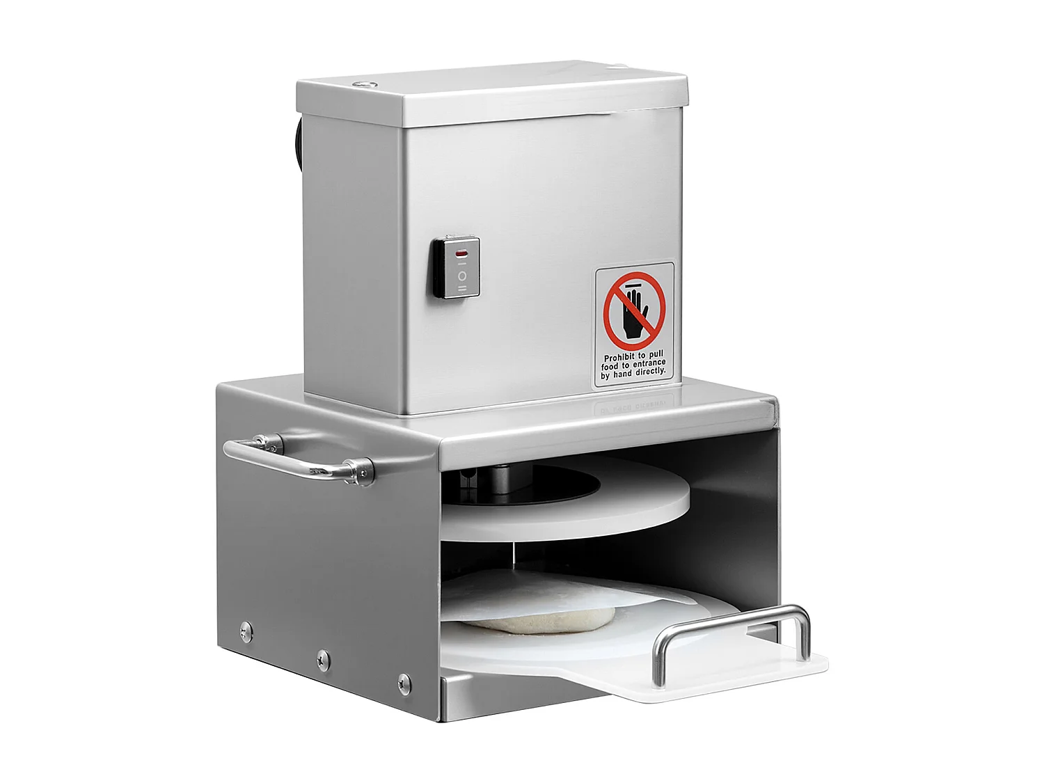 Presse à Pâtes SucceBuy Électrique, Plaque 15 cm, Presse à Pizza en Acier Inoxydable, Formeuse à Pizza Commerciale à Épaisseur Réglable, pour Cafés