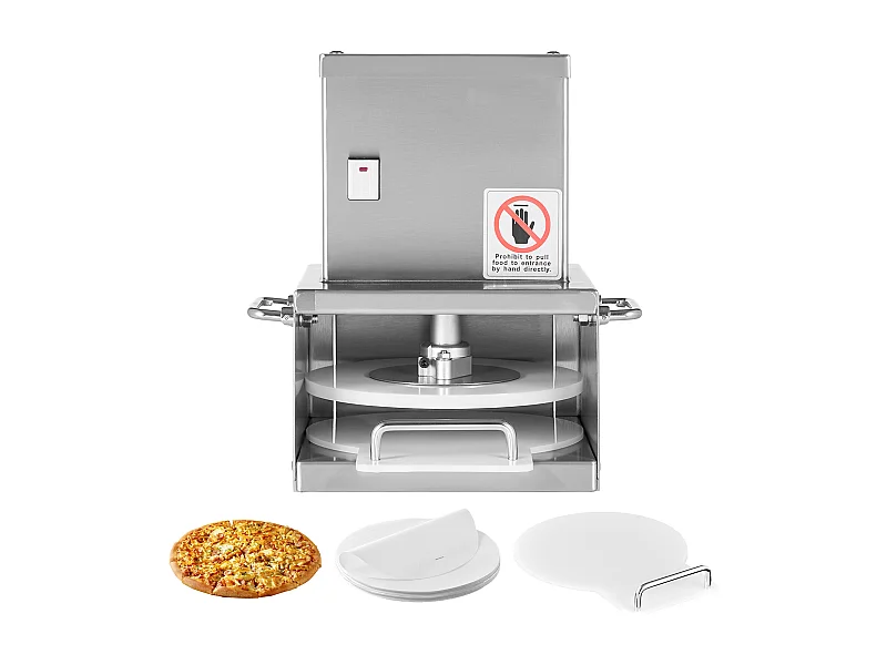 Pastapers SucceBuy Elektrisch, Plaat 15 cm, Pizza Pers van RVS, Commerciële Pizza Vormer met Instelbare Dikte, voor Cafés