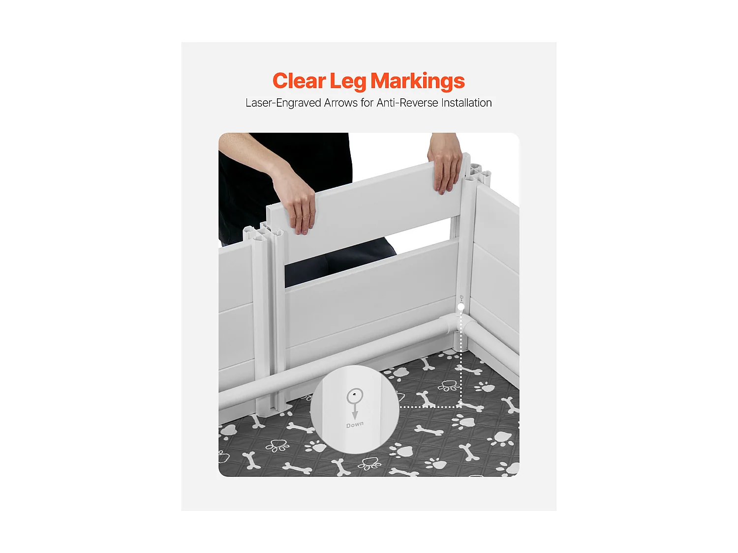 Parque de Parto SucceBuy para Perro, 186,5x97x50 cm, Caja de Parto para Cachorros, con Puerta de Altura Ajustable, Caja de Parto de Plástico PVC