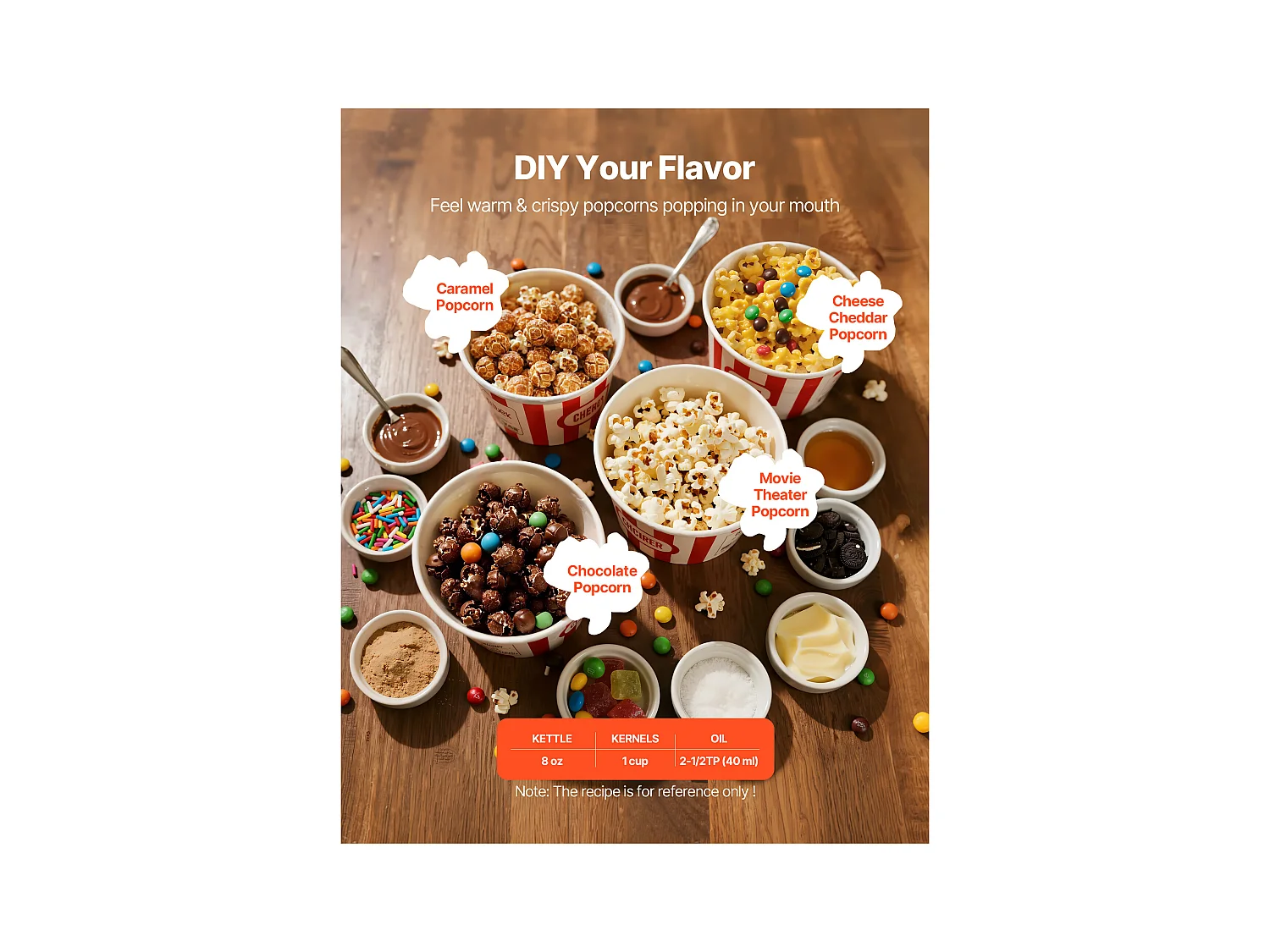 Maszyna do Popcornu SucceBuy Blatowa, Eksplodująca do Kukurydzy 800 W, Duża Miska ze Stali Nierdzewnej 0,2 kg, 48 Filiżanek na Partię,  Ściana Szklana