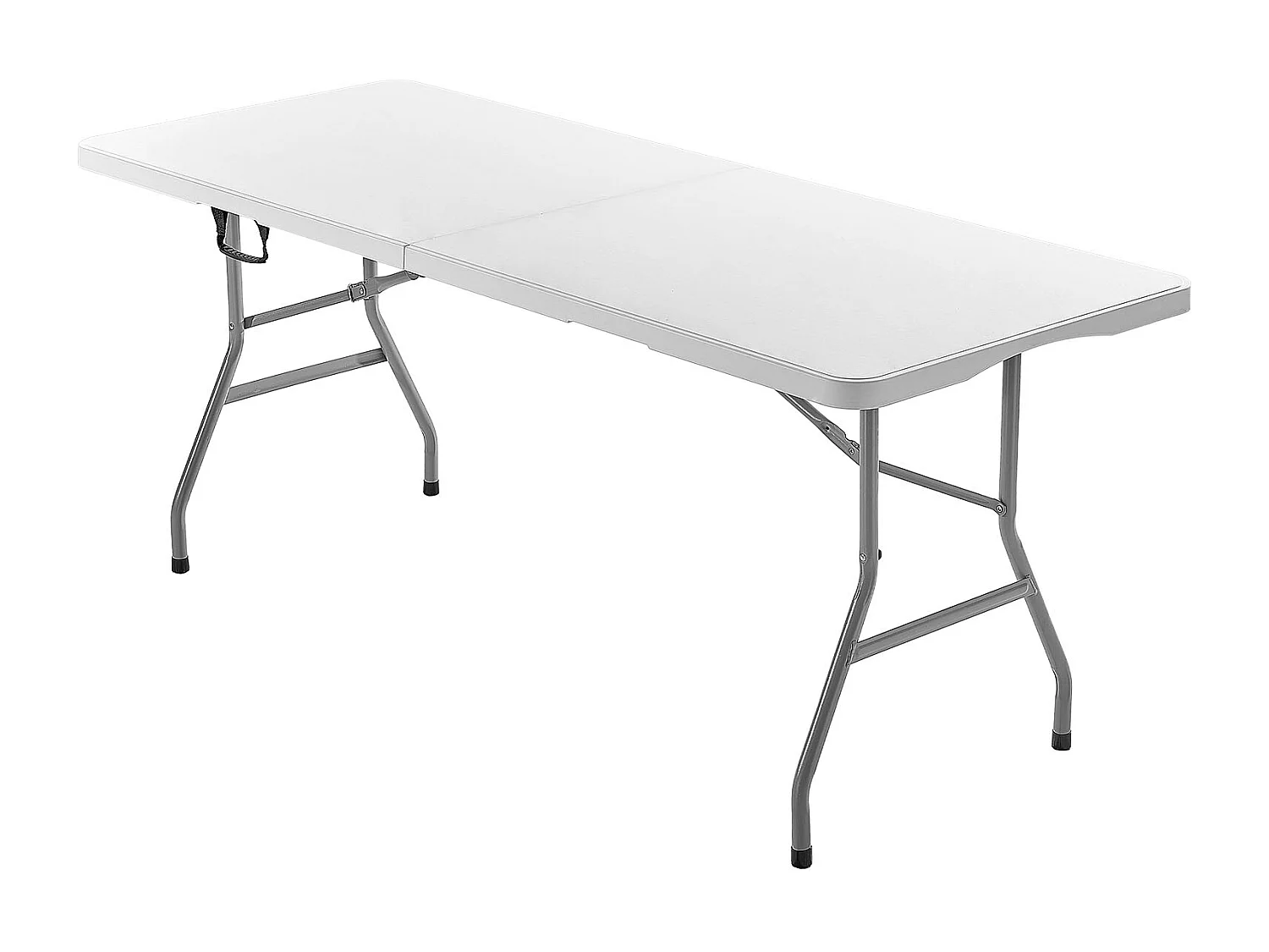 Table Pliante SucceBuy Rectangulaire en Plastique, Table Utilitaire Portable de 180 cm, Solide et Stable, avec Poignée Intégrée, pour Pique-nique, Camping