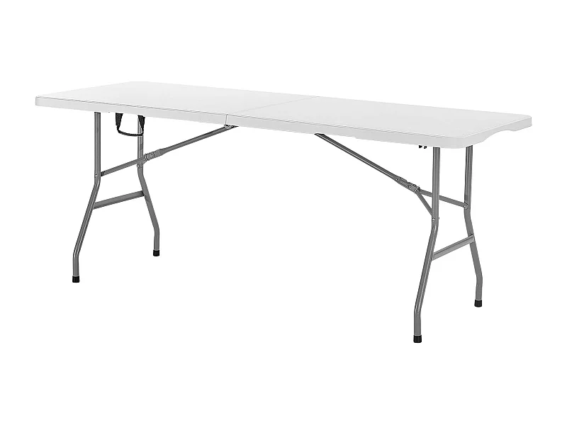 Table Pliante SucceBuy Rectangulaire en Plastique, Table Utilitaire Portable de 180 cm, Solide et Stable, avec Poignée Intégrée, pour Pique-nique, Camping