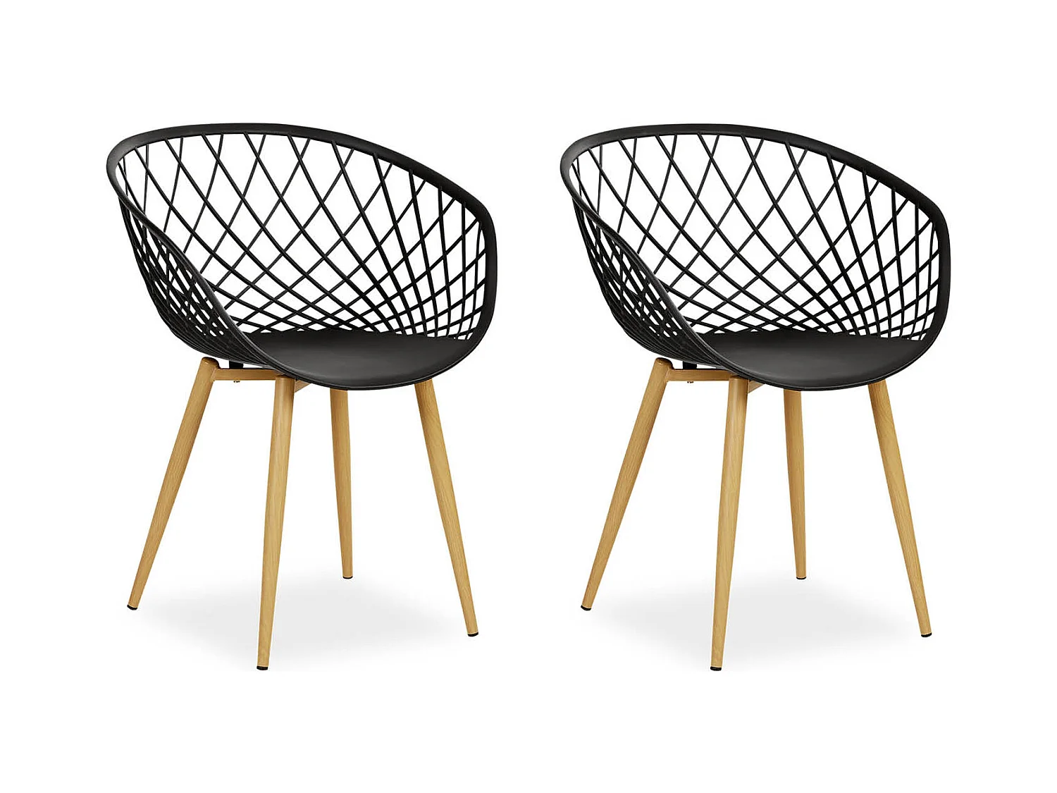 Chaise de jardin 62x80x57 cm noire