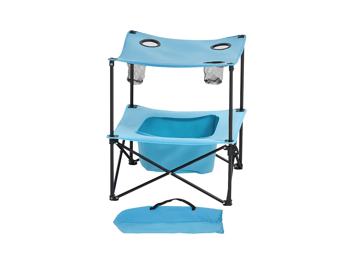 Table Pliante SucceBuy de 56x56 cm, Table de Camping Pique-nique Portable Légère et Compacte, en Tissu Oxford 600D, Imperméable, pour Voyage, Soirée