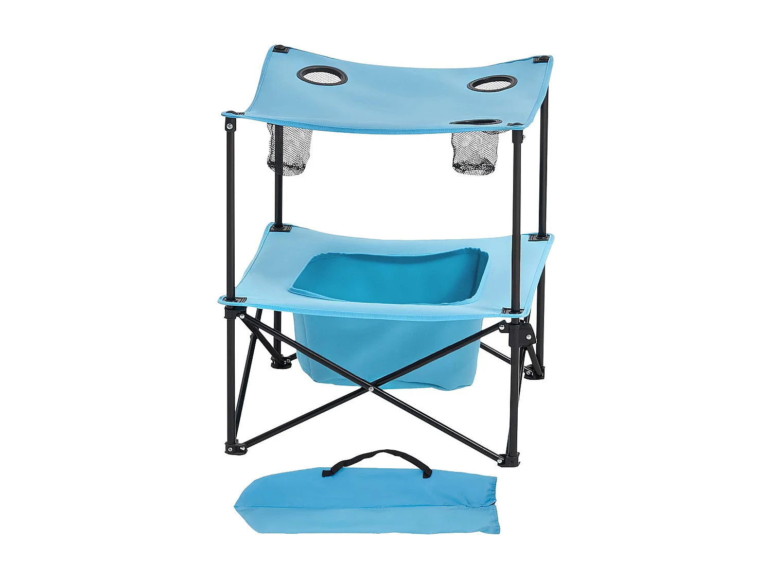 Tavolo Pieghevole SucceBuy di 56x56 cm, Tavolo da Campeggio Picnic Portatile Leggero e Compatto, in Tessuto Oxford 600D, Impermeabile, per Viaggio, Festa