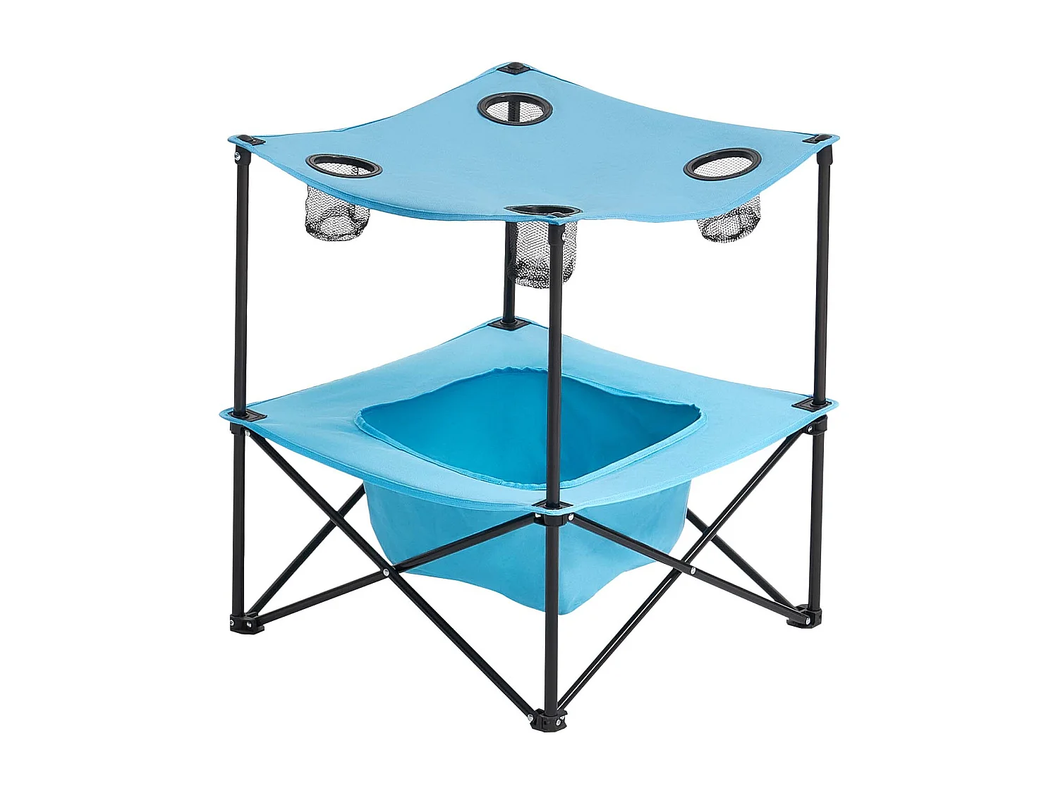 Tavolo Pieghevole SucceBuy di 56x56 cm, Tavolo da Campeggio Picnic Portatile Leggero e Compatto, in Tessuto Oxford 600D, Impermeabile, per Viaggio, Festa