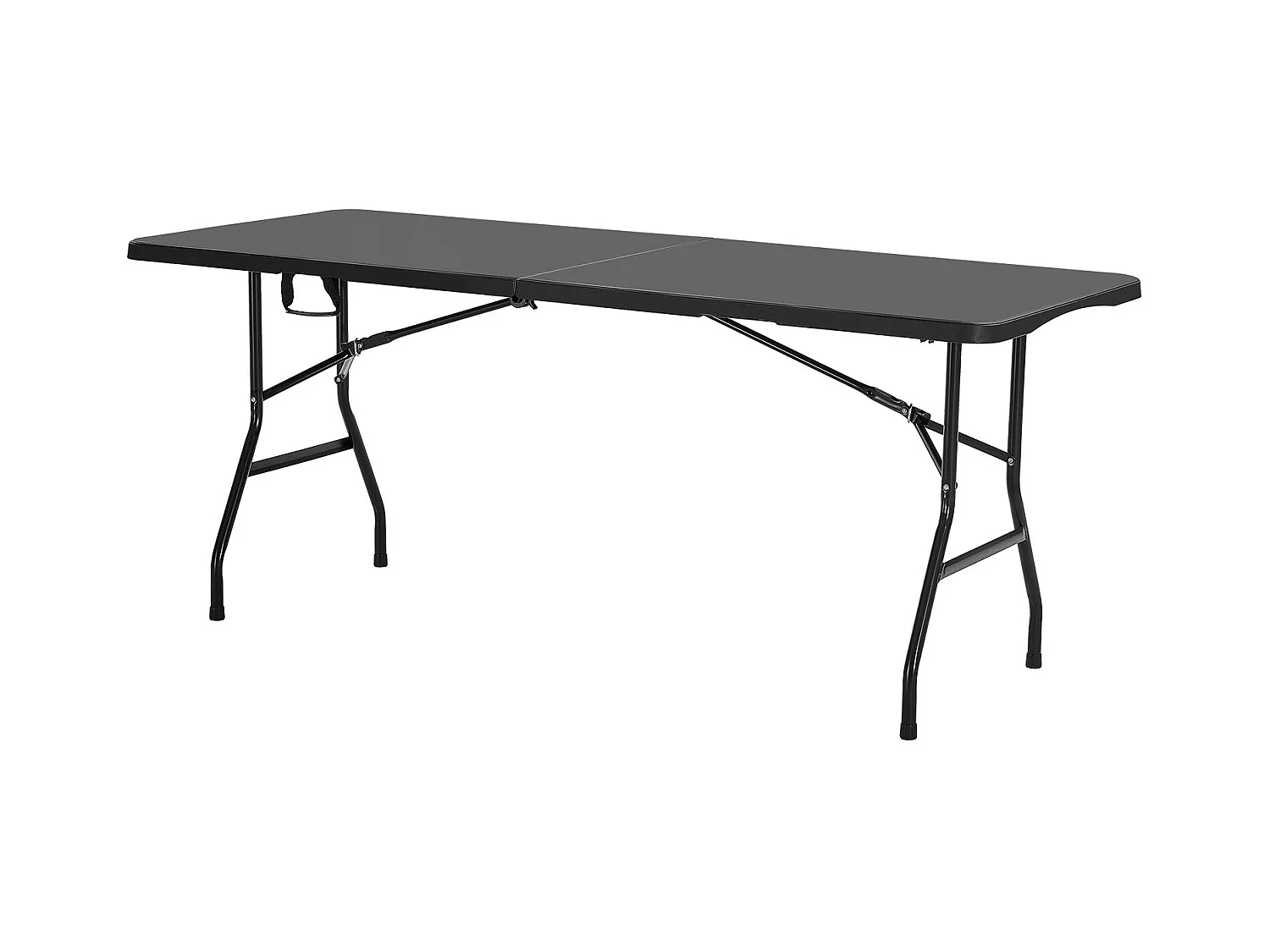 Table Pliante SucceBuy Rectangulaire, Table Utilitaire Portable de 180 cm, Solide et Stable, pour Soirée, Pique-nique et Camping, Intérieur et Extérieur