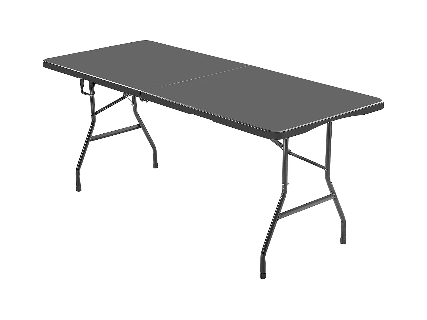 Table Pliante SucceBuy Rectangulaire, Table Utilitaire Portable de 180 cm, Solide et Stable, pour Soirée, Pique-nique et Camping, Intérieur et Extérieur