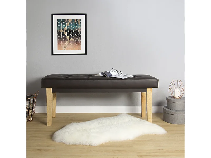 Banco 103x41x47 cm castanho