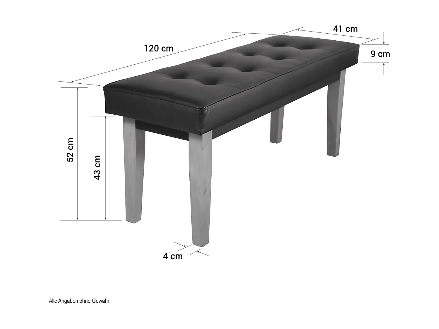 Ławka 103x41x47 cm brązowa