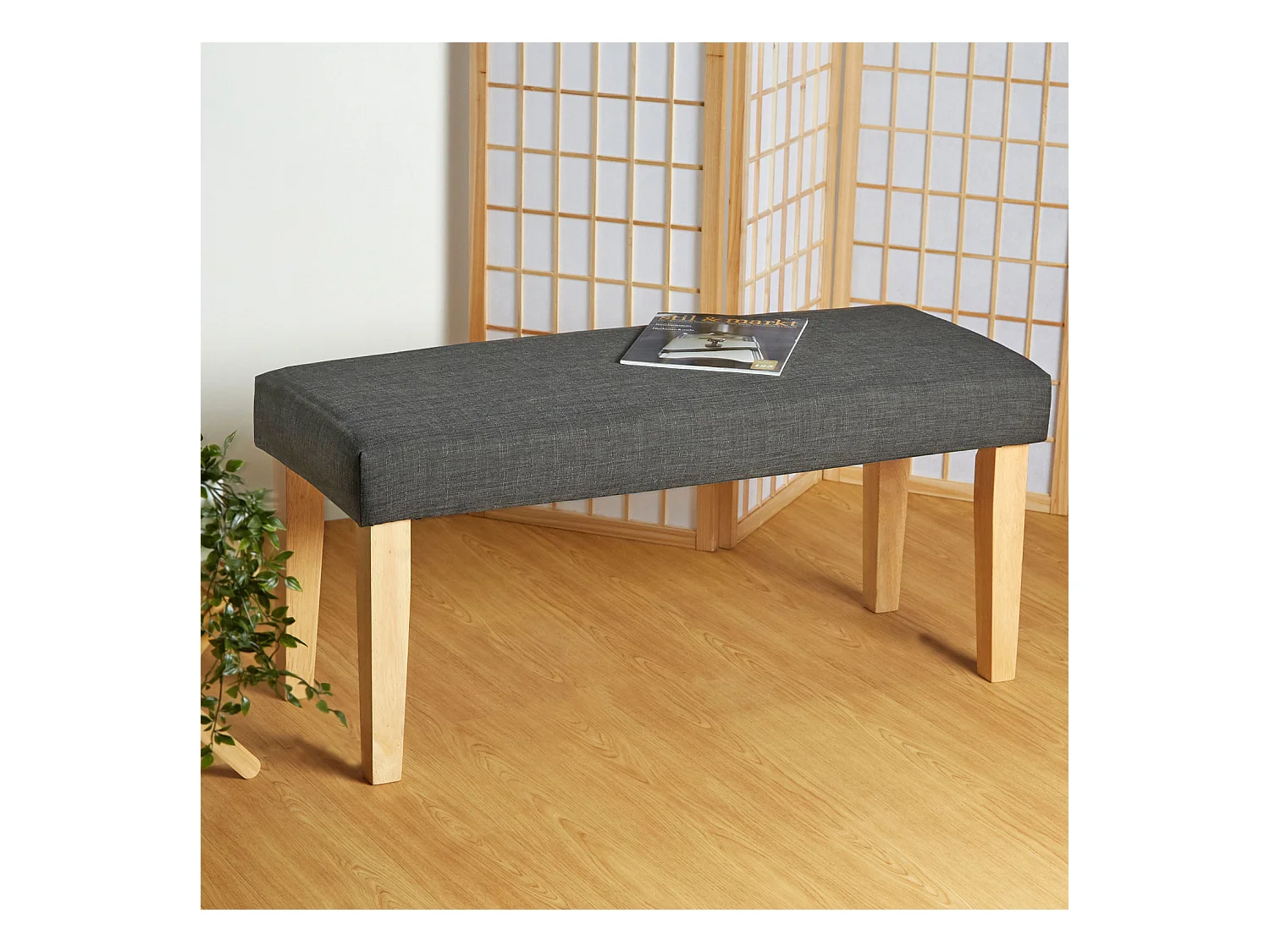 Banc 103x41x47 cm gris foncé