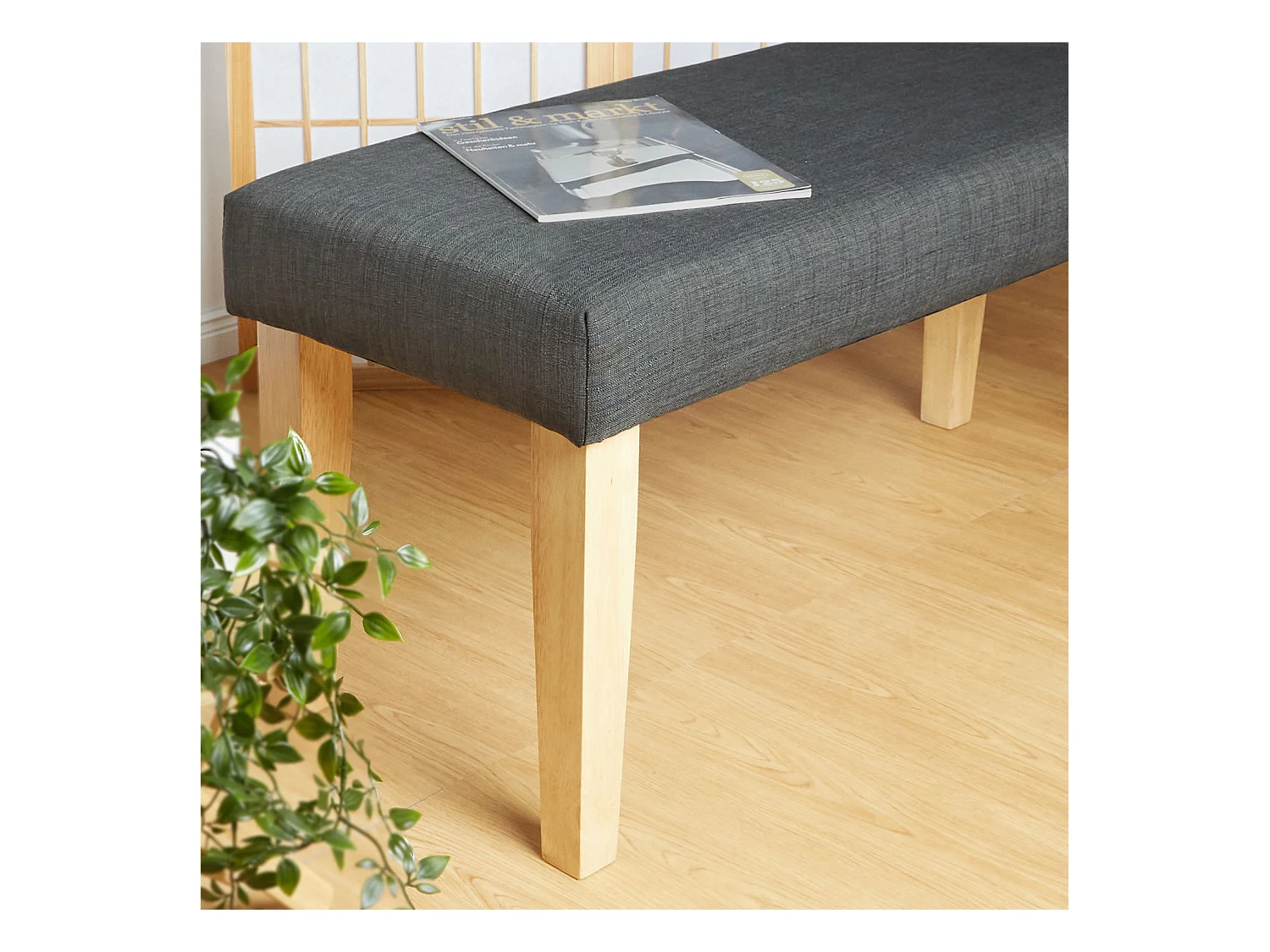 Banc 103x41x47 cm gris foncé