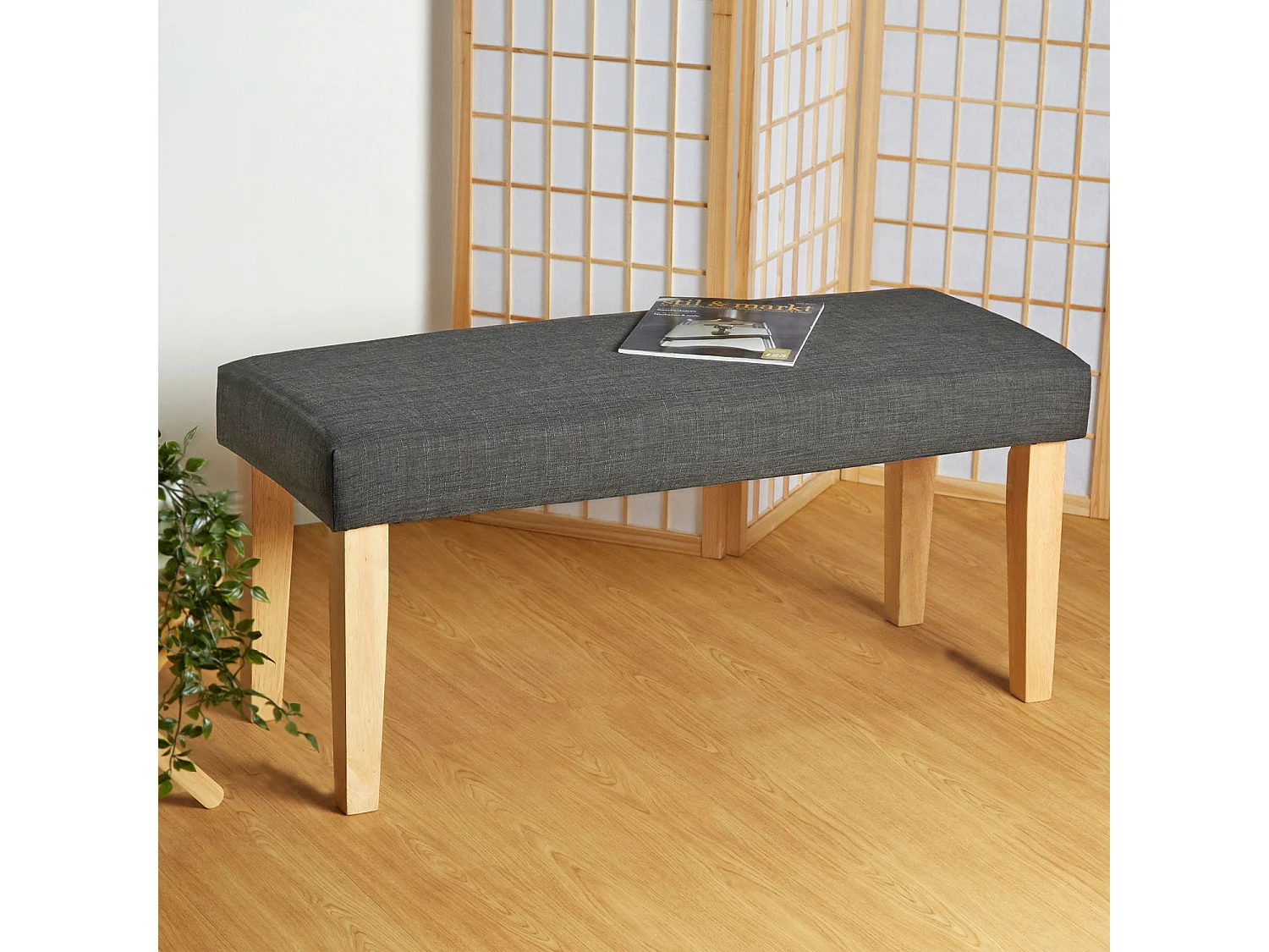 Banc 103x41x47 cm gris foncé