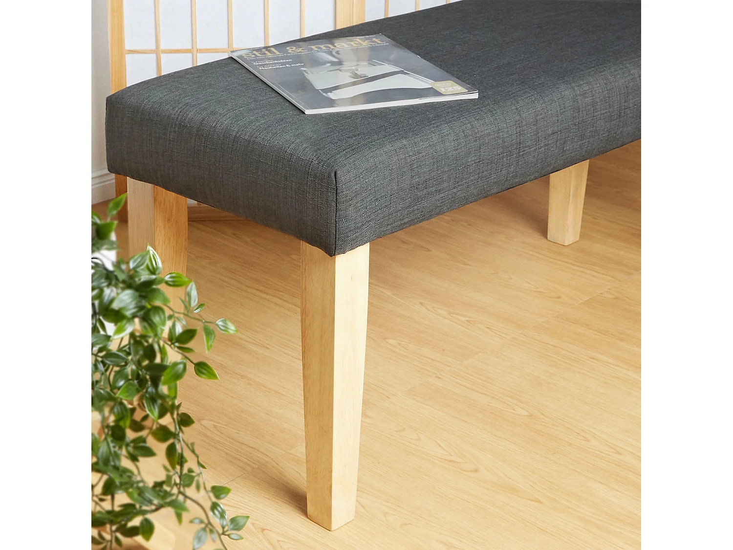 Banc 103x41x47 cm gris foncé