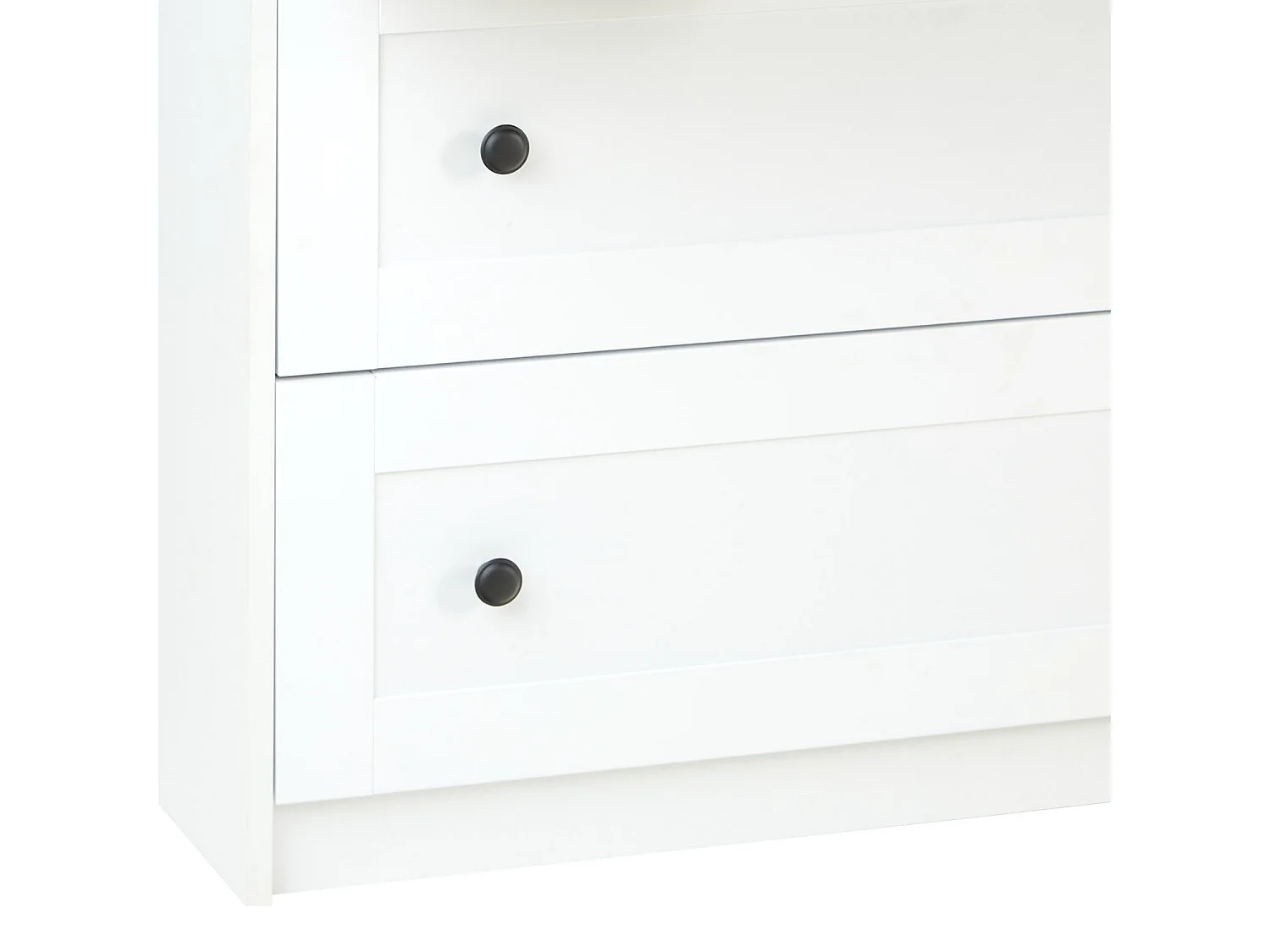 Commode 92x82x42 cm Chêne blanc mat or kraft