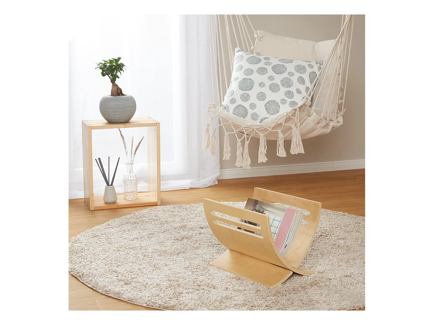 Krantenrek 30x29x36 cm natuurlijk