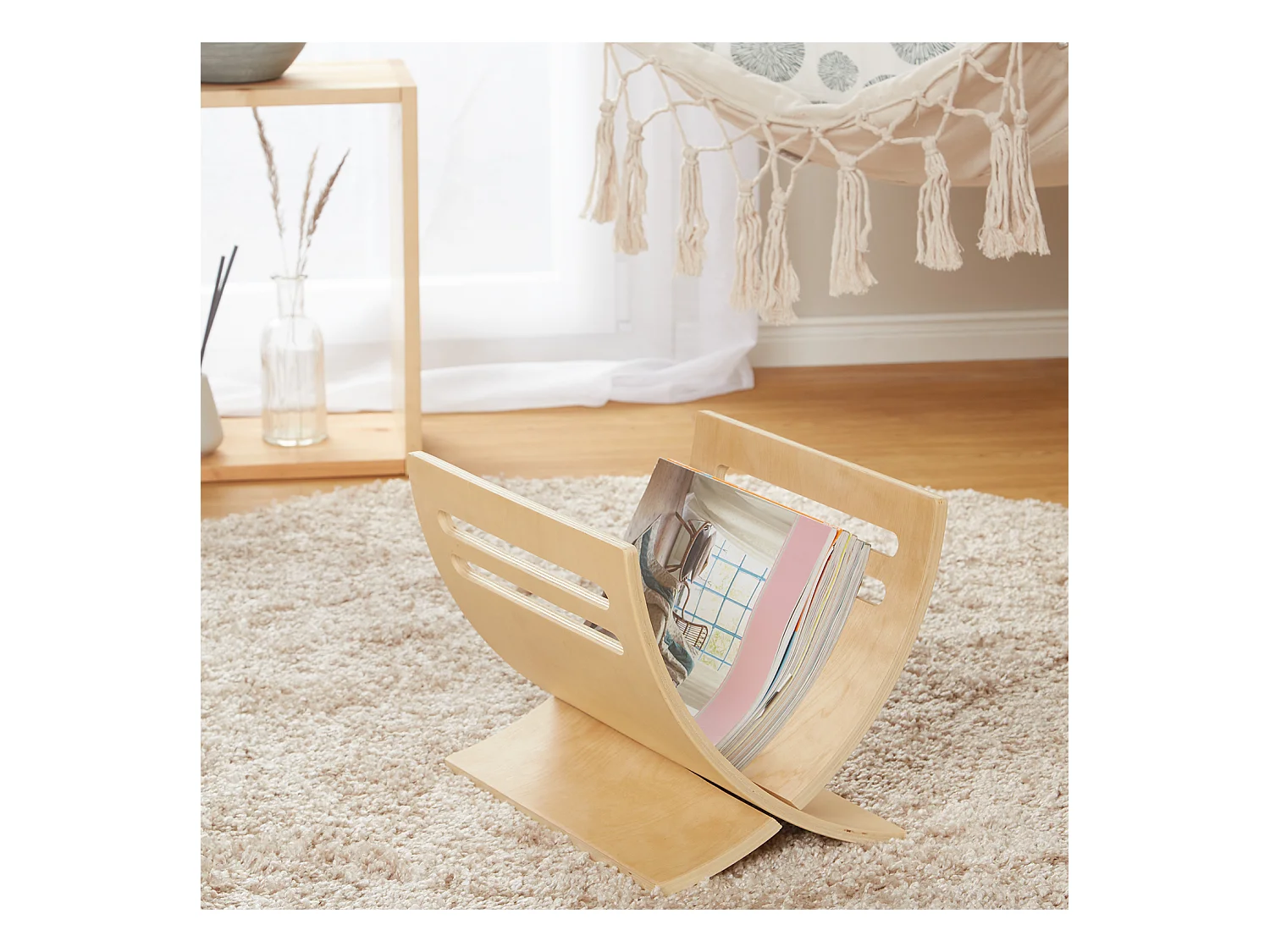 Porte-journaux 30x29x36 cm naturel
