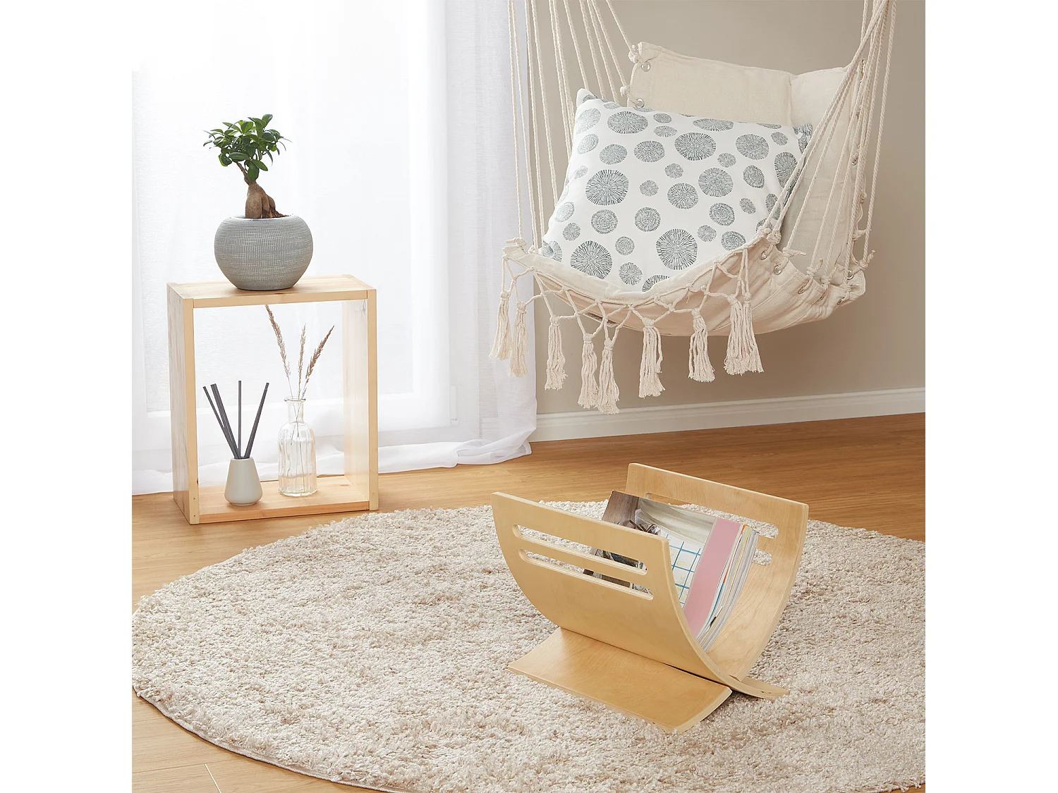 Revistero 30x29x36 cm natural