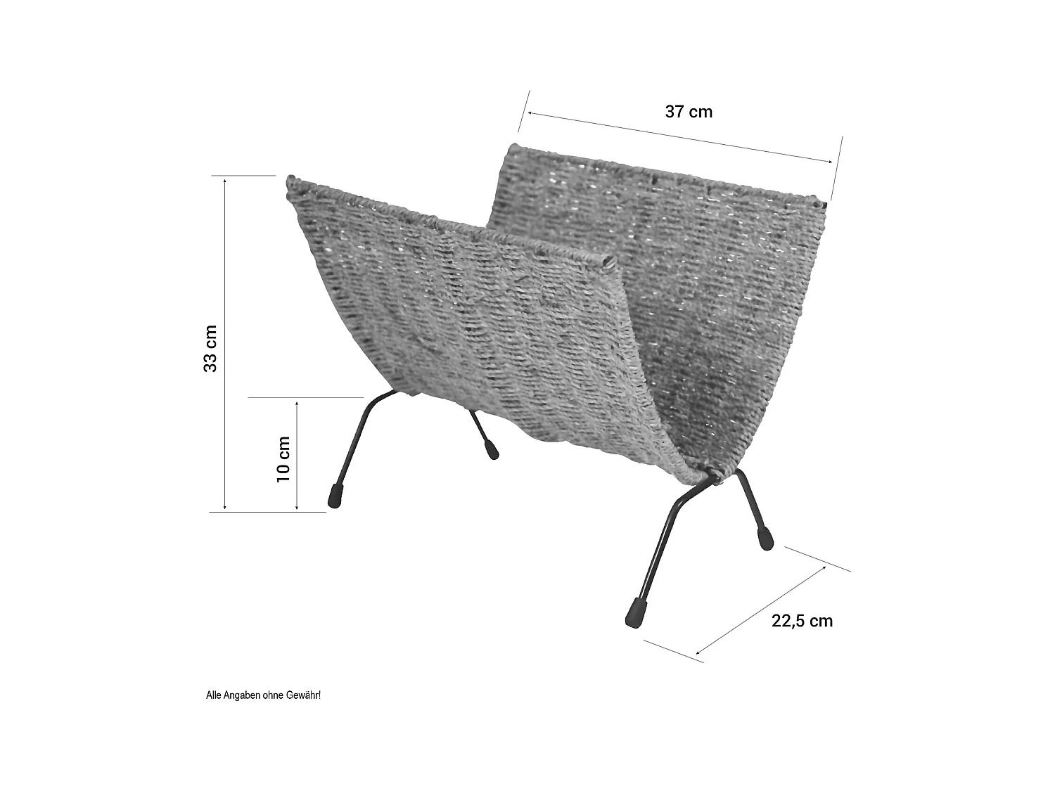 Krantstand 37x33x23 cm zwart