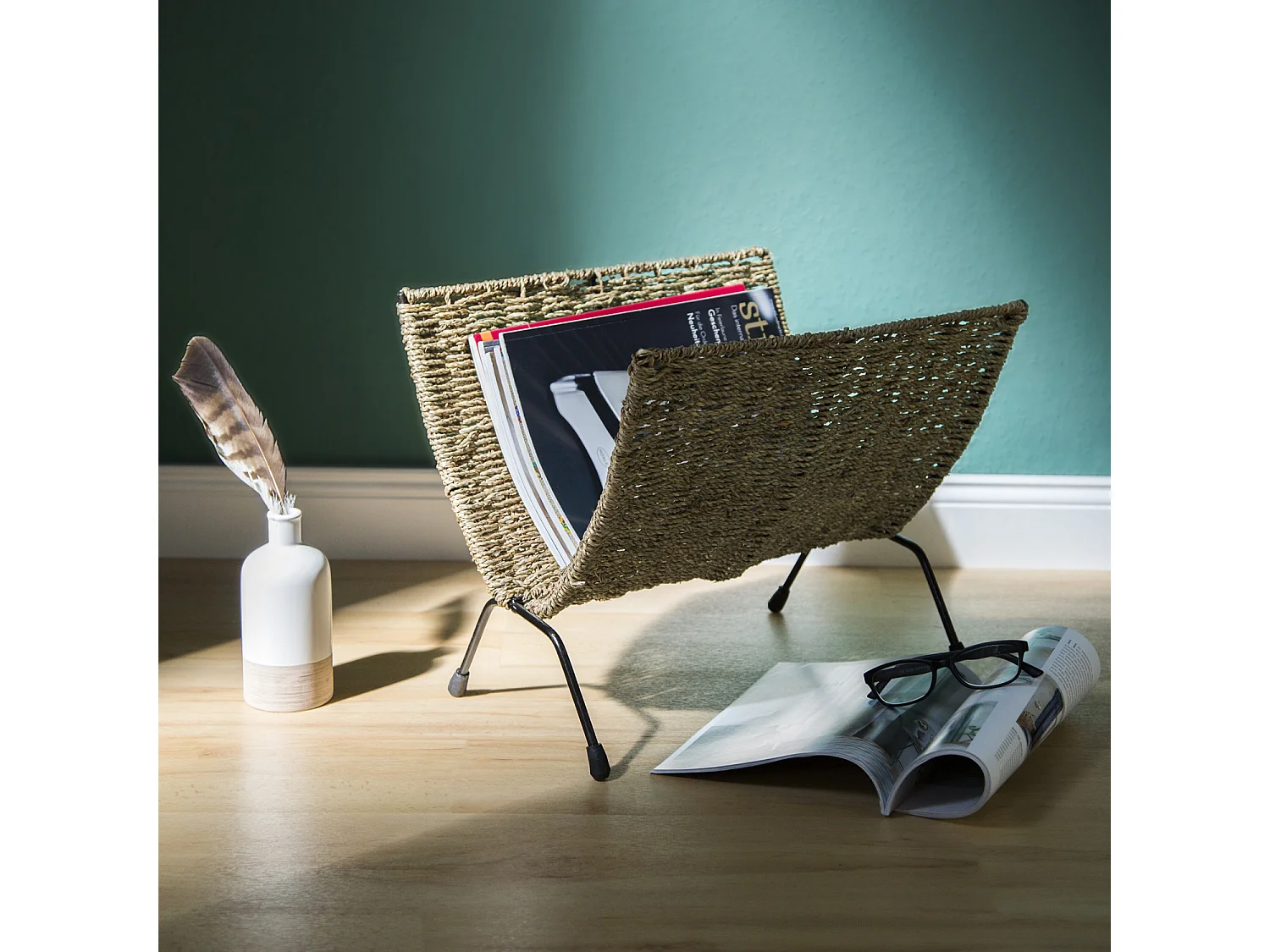 Revistero 37x33x23 cm negro