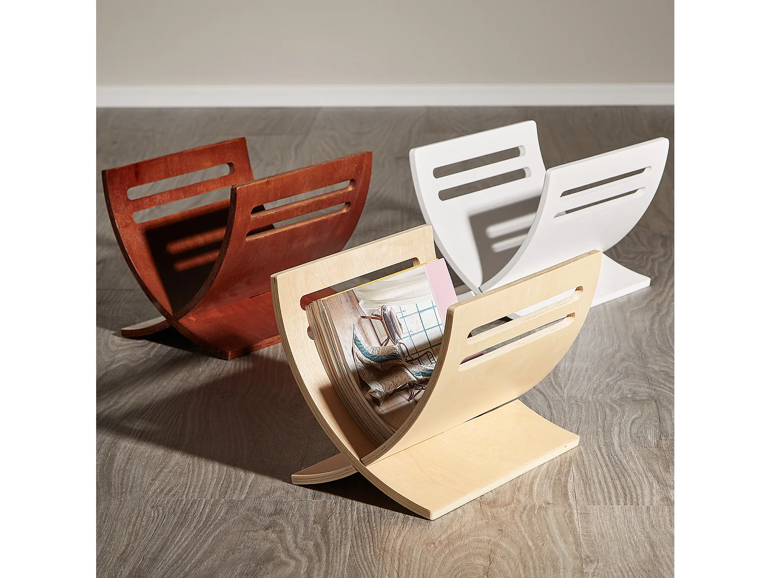 Porte-journaux 30x29x36 cm blanc