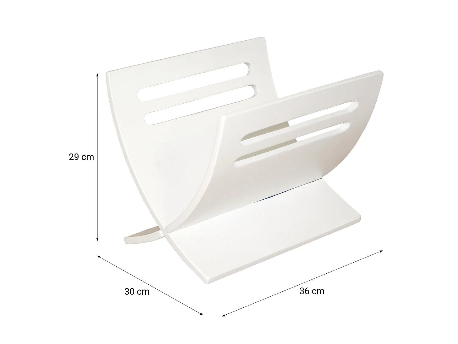 Porte-journaux 30x29x36 cm blanc